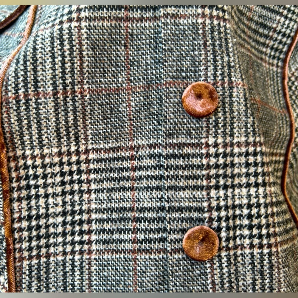 BAGATELLE sXS adorable houndstooth mini Black/brown w/velvet trim details - Picture 5 of 5